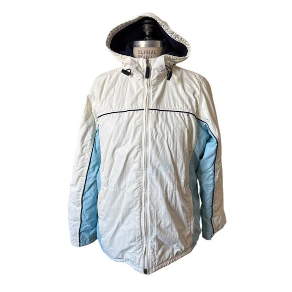 Abercrombie & Fitch Fleece Lined White Ski Snowboarding Jacket Size Medium - Picture 1 of 9